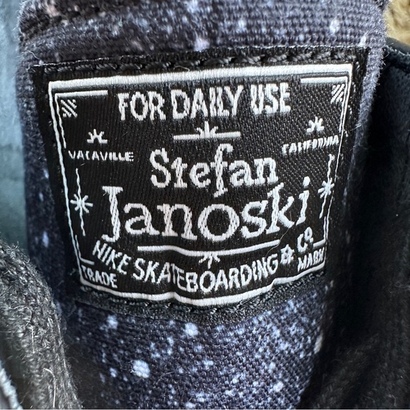 Nike Sb Zoom Stefan Janoski “Splatter” Black Ivory 375361-012 Men’s Size 8.5 - Picture 8 of 11